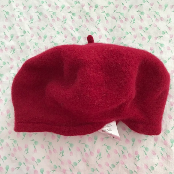 FRAAS Solid Red French Beret Hat Wool Blend - Picture 2 of 3